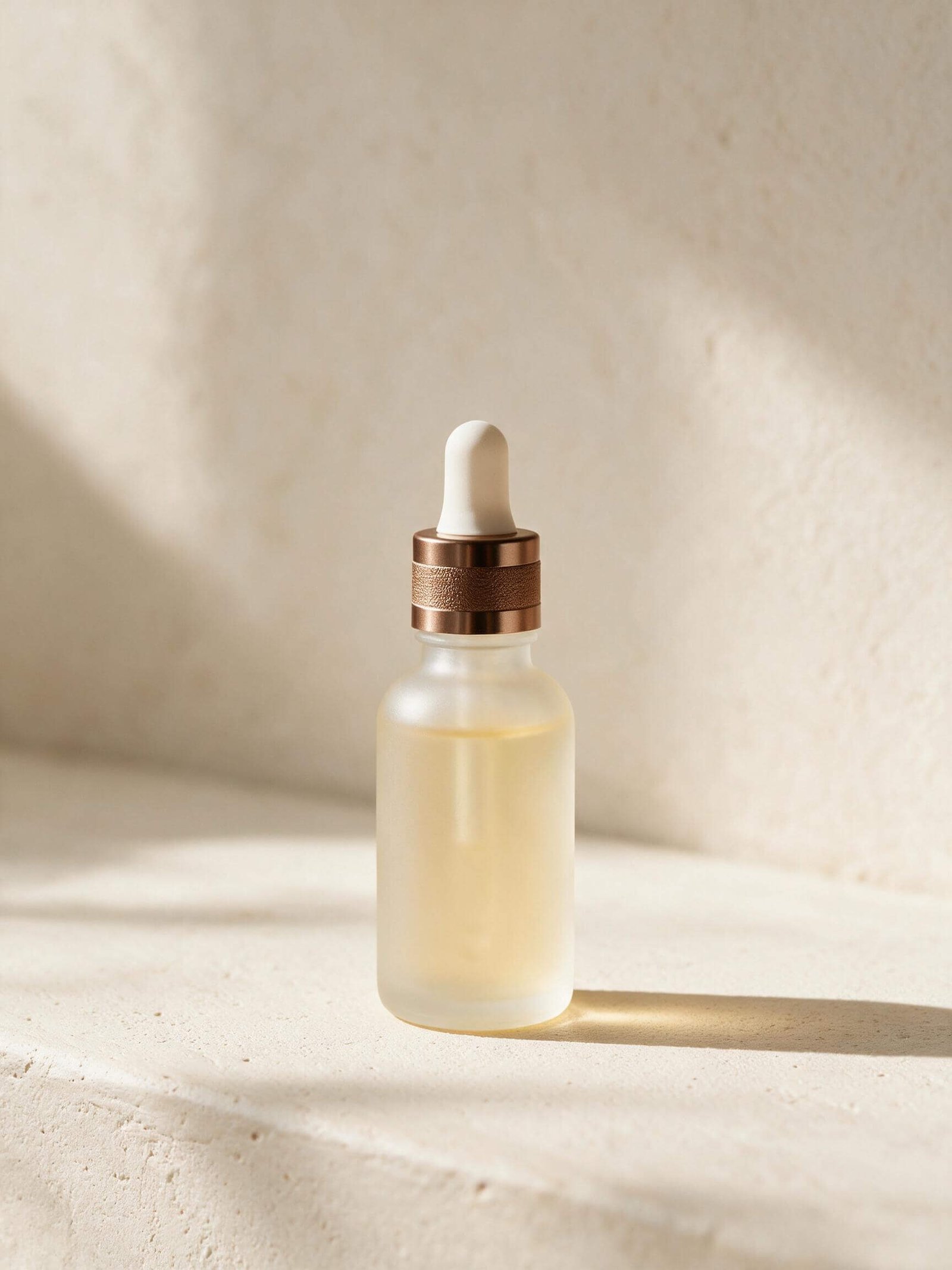 SERENVA vitamin C serum in a frosted glass dropper bottle